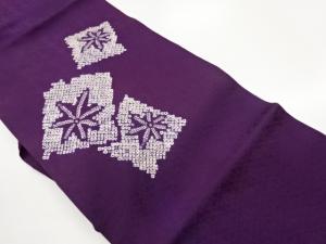 絞り変わり色紙に花々模様名古屋帯